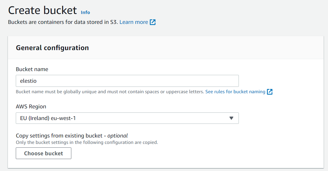 Bucket Configuration