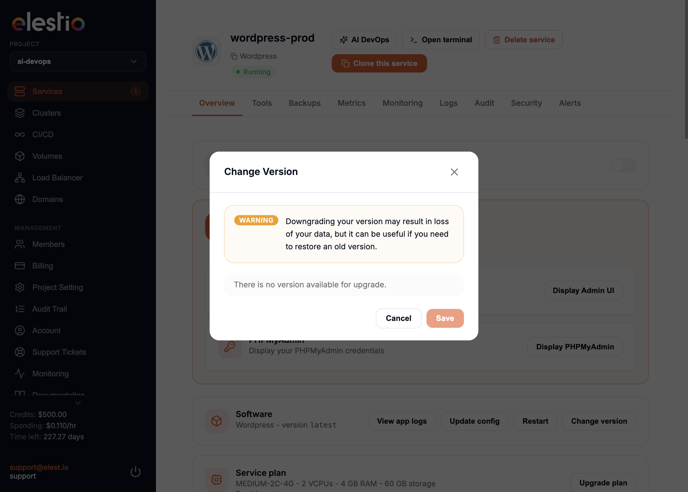 Software version selector