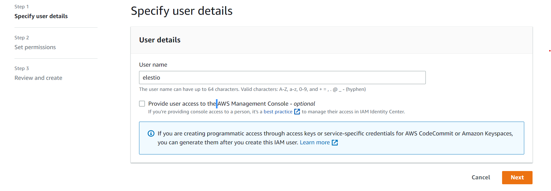 Create User